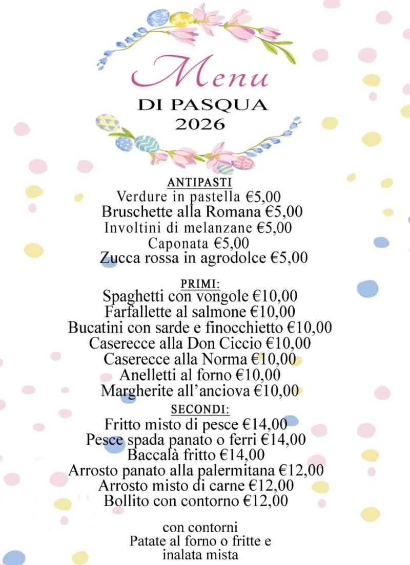 Menu di Pasqua